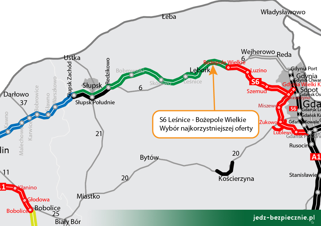 Polskie drogi - wybór wykonawcy S6 Lębork - Bożepole Wielkie